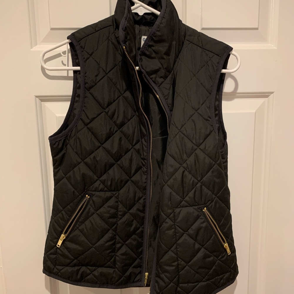 Black quilted vest